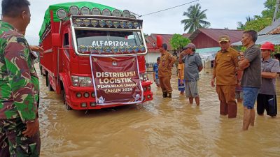 Bolmut Dilanda Banjir, Distribusi Logistik Pemilu 2024 Tetap Jalan