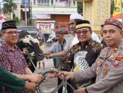 Walikota Bitung Serahkan Bantuan Kemasyarakatan Presiden Berupa Hewan Kurban Limosin