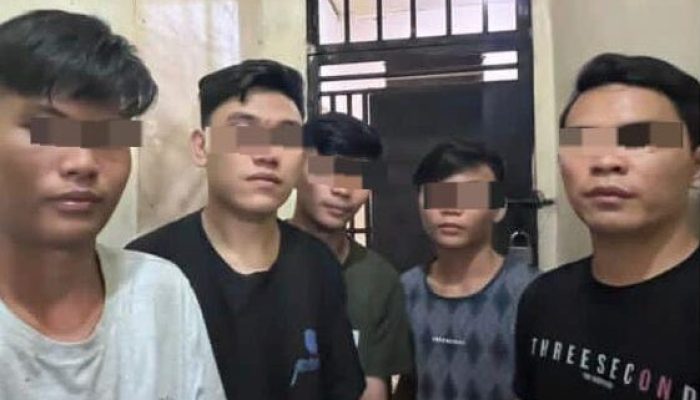 Lima Pelaku Penganiyaan Ojek Online Menggunakan Senjata Tajam Berhasil Diringkus