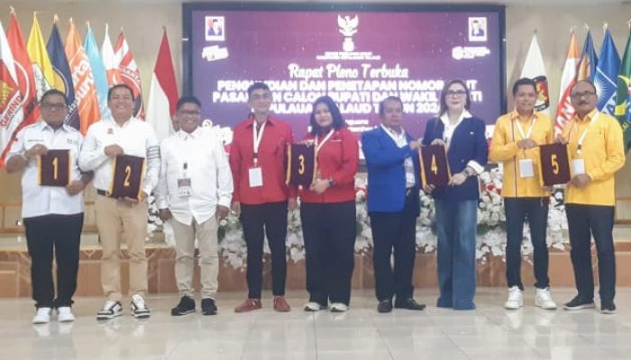 KPU Talaud Gelar Pengundian dan Penetapan Nomor Urut Paslon Bupati dan Wakil Bupati, Berikut Rinciannya