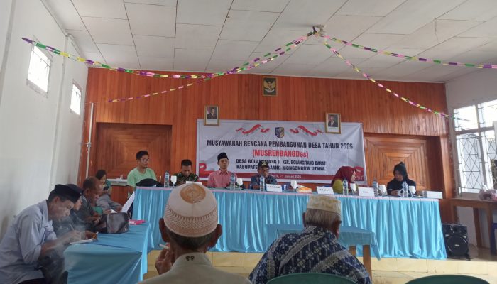 Pemerintah Desa Bolangitang II Rumuskan Program Tahun 2026 Lewat Musrenbangdes