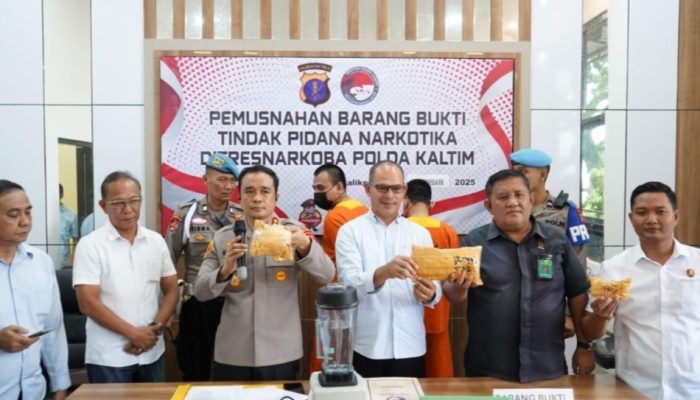 Polda Kaltim Musnahkan 987 Gram Sabu, Wujud Dukungan Asta Cita Presiden RI