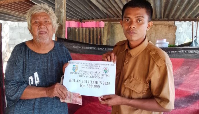 Dongkrak Ekonomi Masyarakat Kurang Mampu, Pemdes Busisingo Utara Salurkan BLT Bulan Juli 2025
