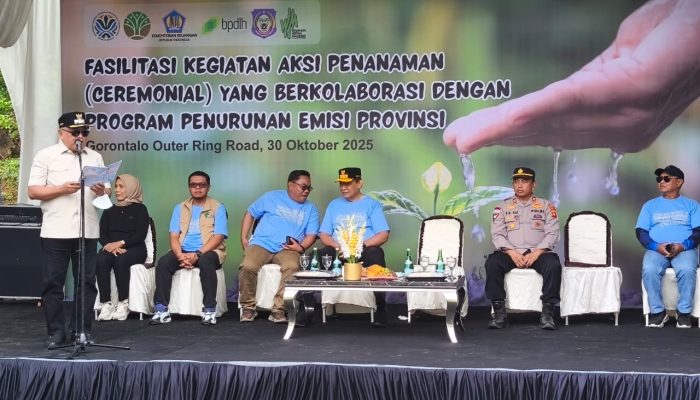 Untuk Sinergi Hijau, Pemprov-Pemkab Gorontalo Tanam Pohon Dukung Program Penurunan Emisi