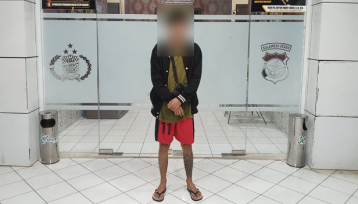 Pelaku Penganiayaan Dengan Senjata Tajam di Kamasi Tomohon di Borgol Tim Buser