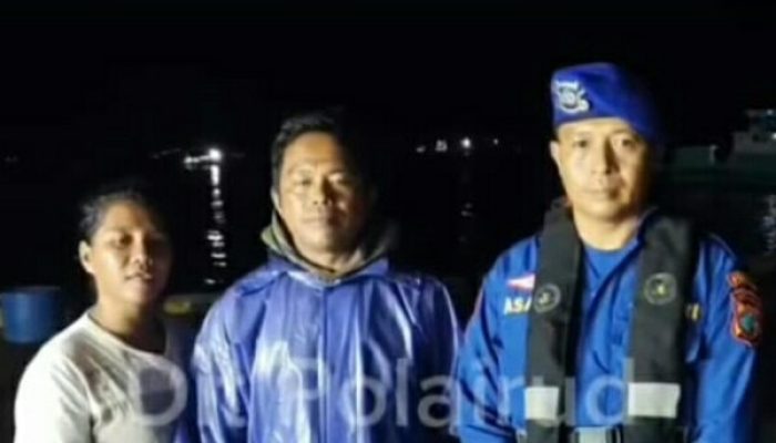 Ditpolairud Polda Sulut Berhasil Temukan Nelayan Asal Bitung Yang Sempat Hilang Akibat Mesin Rusak