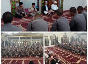 Personel Polda Sulut dan Polresta Manado Pertebal Iman di Masjid Nurul Jihad Bersama Habib Umar