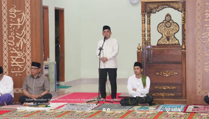 Perdana Safari Ramadhan di Gelar Pemkab Bolmong di Masjid Al-Muchlisin Desa Lalow