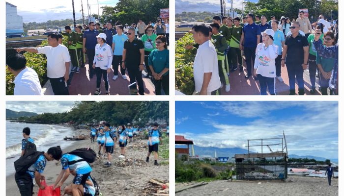 Bersama Dikda Sulut, Gubernur YSK Bersih-bersih Sampah Pantai Manado, Dukung Program ASRI