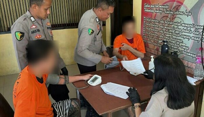 Bid Dokes Sulut Pantau Pemeriksaan Kesehatan Rutin Tahanan di Rutan Mapolda Sulut