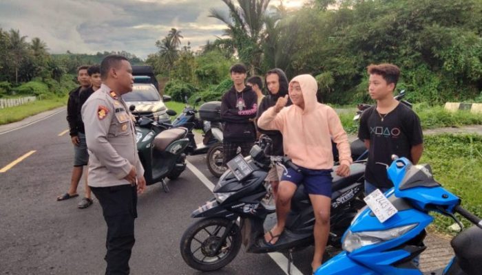Polsek Pineleng Gelar Patroli Antisipasi Balap Liar di Jalan Ring Road 3