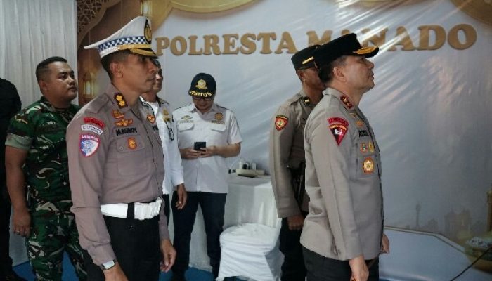 Kapolda Sulut Cek Langsung Pos Pengamanan Idul Fitri 1447 H di Kota Manado
