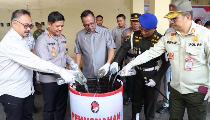 2.869 Liter Cap Tikus Hasil Operasi, Ciptakan Kamtibmas Kondusif di Musanakan