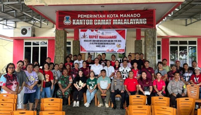 Hadir di Rakor Lintas Sektoral, Polsek Malalayang Ambil Bagian Pengamanan Hari Raya Nyepi dan Idul Fitri 1447 H