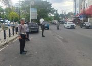 Bersama Dishub dan Pom TNI, Polsek Malalayang Tertibkan Microlet di Simpang Terminal Malalayang