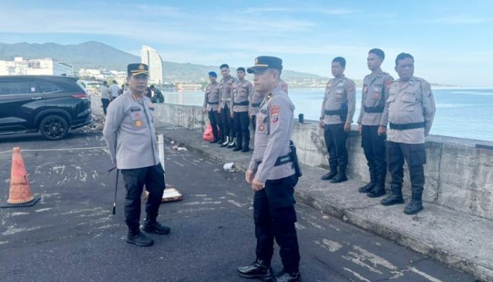 Polresta Manado Cek Personel PAM RI 2 di Four Points, Pastikan Kesiapsiagaan Personel