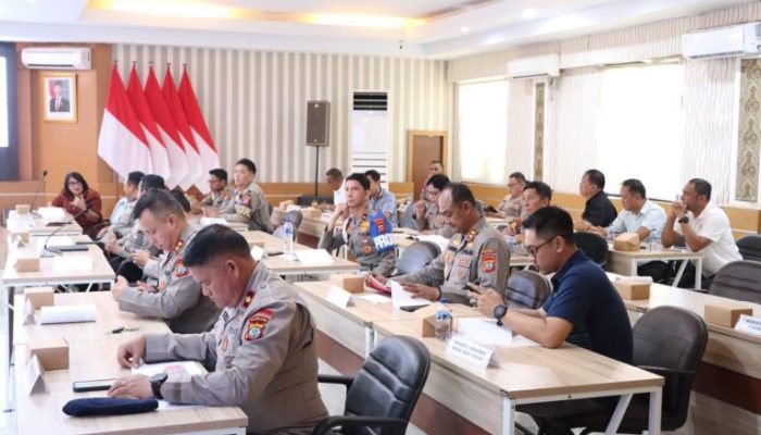 Rapat Kesiapan Pengamanan Perayaan Ibadah Paskah Nasional 2026 di Polda Sulut