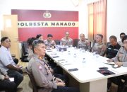 Polresta Manado Video Conference Bersama Wakapolri, Perkuat Konsolidasi dan Peningkatan Kinerja
