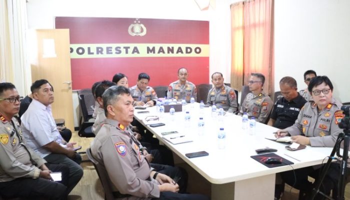 Polresta Manado Video Conference Bersama Wakapolri, Perkuat Konsolidasi dan Peningkatan Kinerja