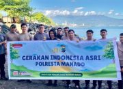 Polresta Manado Intensifkan Gerakan Indonesia Asri di Boulevard Sindulang Dua, Wujud Kepedulian Lingkungan