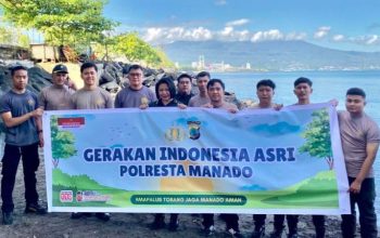 Polresta Manado Intensifkan Gerakan Indonesia Asri di Boulevard Sindulang Dua, Wujud Kepedulian Lingkungan