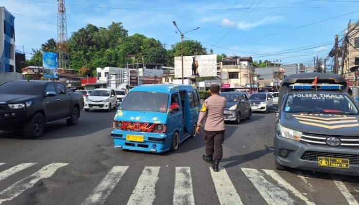 Pos Cakalang Polsek Tikala Ciptakan Keamanan, Tekan Kemacetan dan Pelanggaran Lalu Lintas