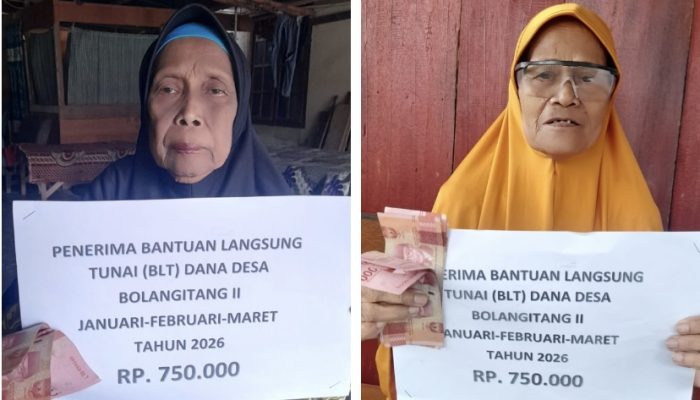 Efisiensi Anggaran, Pemdes Bolangitang II Pertahankan Program Bantuan Sosial Berupa BLT Dana Desa