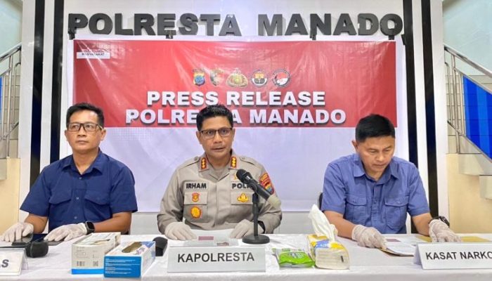 Diduga Resedivis Kendalikan Narkotika di Wilayah Wanea Dari Dalam Lapas, Polisi Amankan 105 Paket Sabu