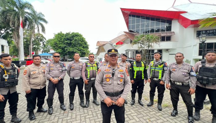 Polres Bitung Kawal Humanis Aksi Buruh, Aspirasi Tersalurkan Kondusif