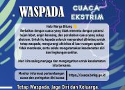 Waspada Hujan Deras, Pemkot Bitung Minta Camat dan KPD Pantau Wilayah