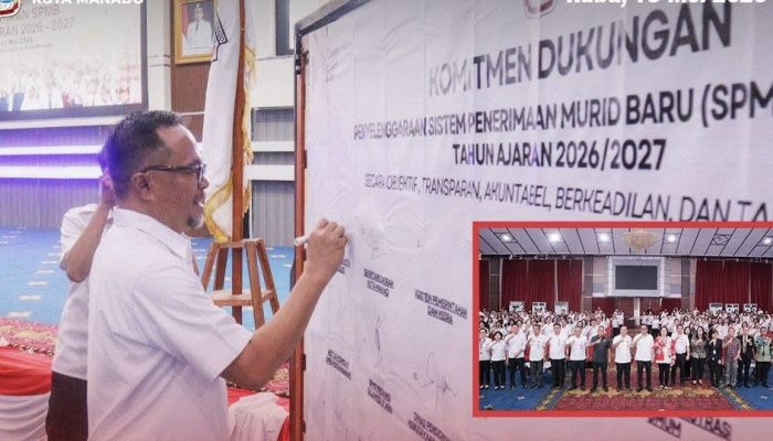 Richard Sualang Buka Sosialisasi Dan Penandatanganan Pakta Integritas Sistem Penerimaan Murid Baru