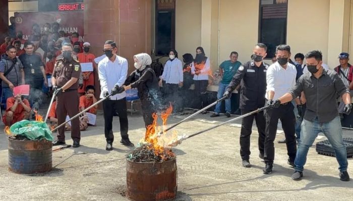 2,85 Miliar Barang Bukti Narkotika Dimusnakan Polda Sumsel