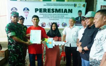 Pemkab Resmikan Rumah Tidak Layak Huni Menjadi Layak Huni di Mementum HUT Bolmut Ke-19