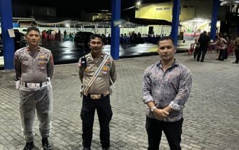 Dihadiri 300 Jemaat, Polsek Malalayang Amankan Ibadah KKR GPDI di Terminal Malalayang