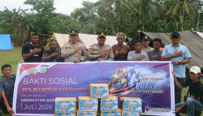 Polres Sangihe Bersama Forkopimda Salurkan Bantuan dan Berikan Trauma Healing Pascagempa di Pulau Terluar