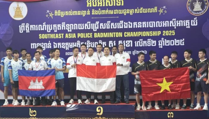 Tim Bulutangkis Polri Raih 4 Medali Emas dan 2 Perak SEA Police Badminton Championship 2026 di Kamboja