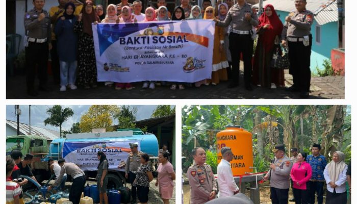 Polda Sulut dan Jajaran Siapkan Sarana Air Bersih untuk Warga