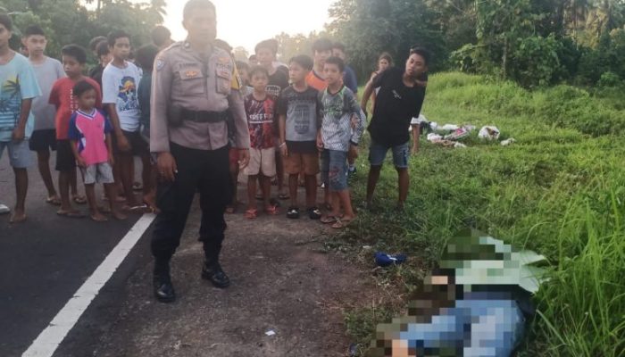 Pengendara Motor Meninggal dalam Laka Tunggal di Kalasey, Polisi Duga Alami Gangguan Kesehatan