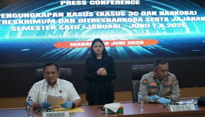 Ditreskrimum Polda Sulut Ungkap 607 Kasus di Semester I 2026, Tingkat Penyelesaian Perkara Naik 13 Persen