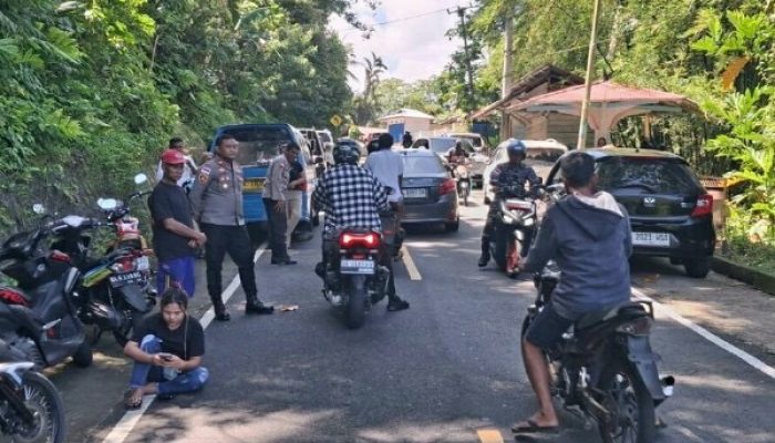 Pastikan Situasi Kondusif, Polres Sangihe Gerak Cepat Tangani dan Pantau Pascagempa M 7,7