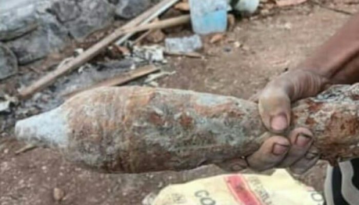 Tim Gegana Satbrimob Polda Sulut Musnahkan Mortir Temuan Warga di Kota Manado