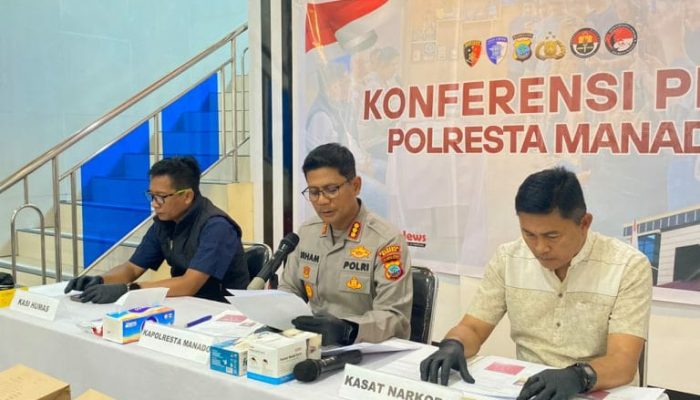Polresta Manado Ungkap 6 Kasus Narkoba Selama Juni 2026, Sita 218 Gram Sabu dan 683 Butir Obat Keras