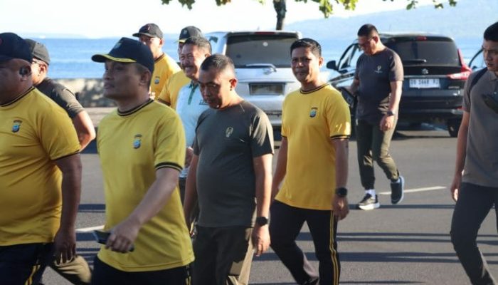 Tegaskan Sinergitas, Polresta Manado Ikuti Olahraga Bersama TNI-Polri dan Forkopimda Sulut