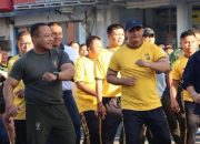 Polres Bitung Bangun Soliditas Bersama TNI dan Forkopimda Lewat Olahraga Bersama
