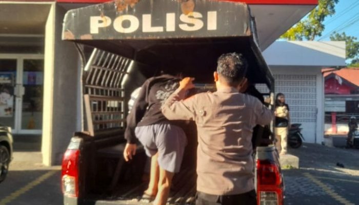 Respon Cepat Laporan Call Centre 110/112, Polsek Wenang Amankan Pria Mabuk Yang Buat Keributan