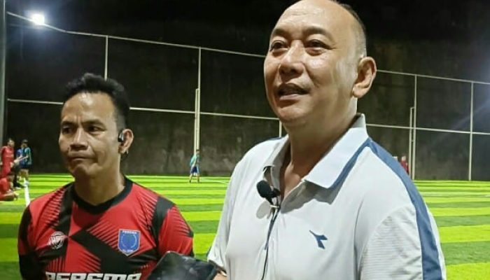 Semangat HUT ke-81 Kemerdekaan RI, Ditpolairud Polda Sulut dan Persma AllStar Adu Strategi di Mini Soccer