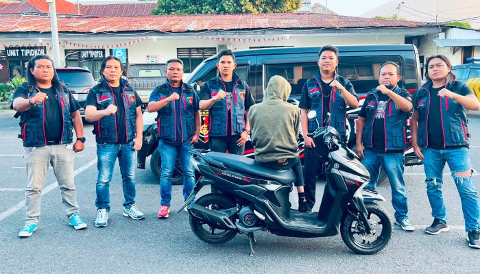 Tak Butuh Waktu Lama, URC Polres Bitung Ungkap Curanmor dan Amankan Terduga Pelaku