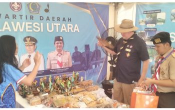 Cicit Bapak Kepanduan Dunia Terpukau Saat Kunjungi Stand Kwarda Sulut di Jamnas XII 2026