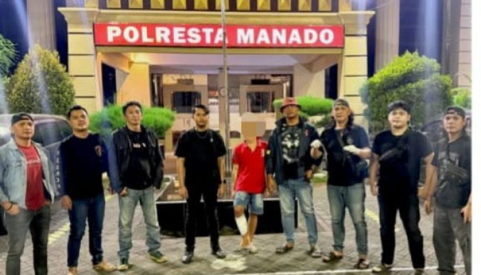 Resmob Polresta Manado Amankan Terduga Pelaku Penganiayaan dengan Sajam di Teling