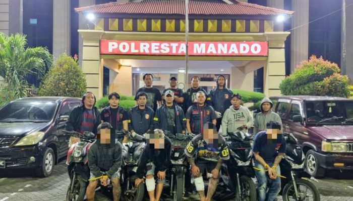 Empat Terduga Pelaku Curanmor Dibekuk URC Polresta Manado, Lima Motor Diamankan